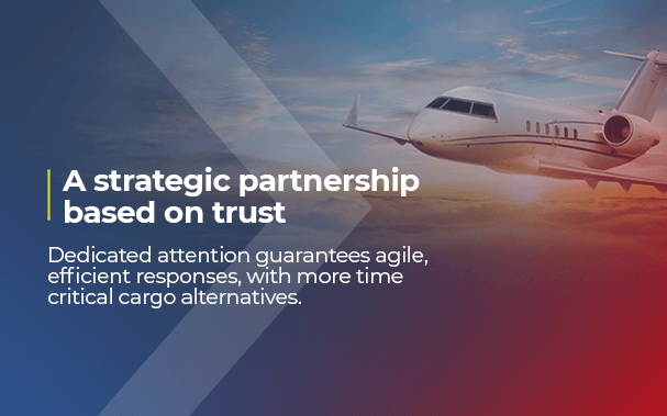 hand carry logistics A strategic partnership based on trust Dedicated attention guarantees agile, efficient responses, with more time critical cargo alternatives.